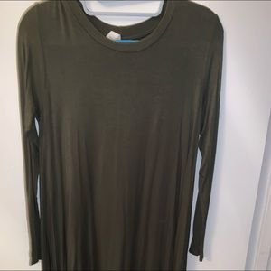 Dark green long sleeve t-shirt dress!!